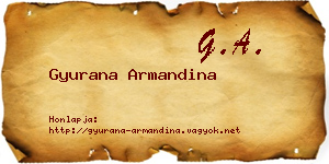 Gyurana Armandina névjegykártya